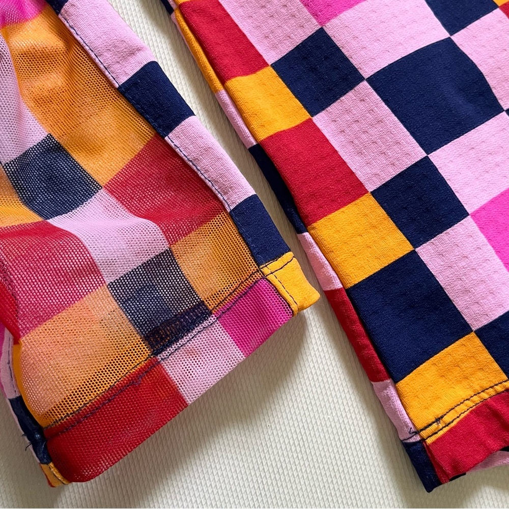 IBKUL Annalise Print Long Sleeve Crew Neck Top Hot Pink/Orange Multi XL - Picture 2 of 7